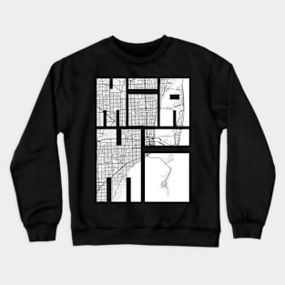 Miami, Thailand City Map Typography - Light Crewneck Sweatshirt